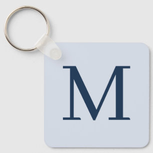 Llavero Monogramado en azul elegante