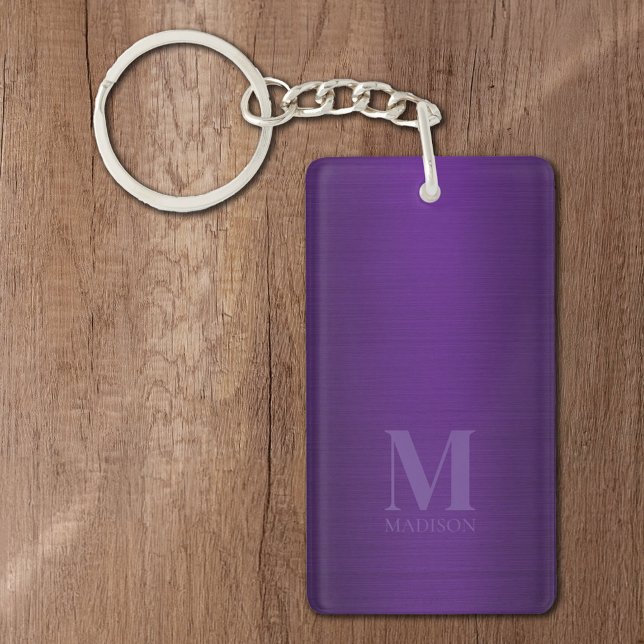 Llavero Monogramado metalico púrpura (Subido por el creador)