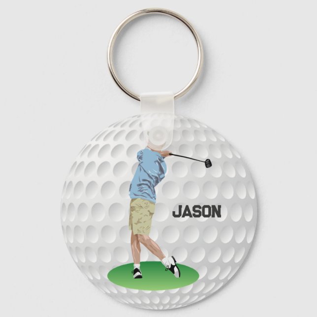 Llavero Monogrammed Golfer  Keychain (Anverso)