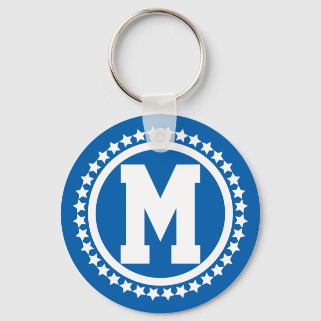 Llavero Monogramo de Blue Super Star (Anverso)