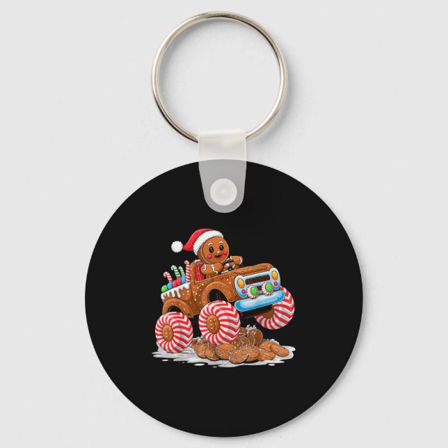 Llavero Monster Truck Gingerbread Man Funny Christmas Baki (Anverso)