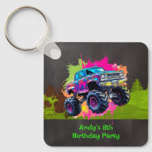 Monster Truck Neon Boy Birthday Party