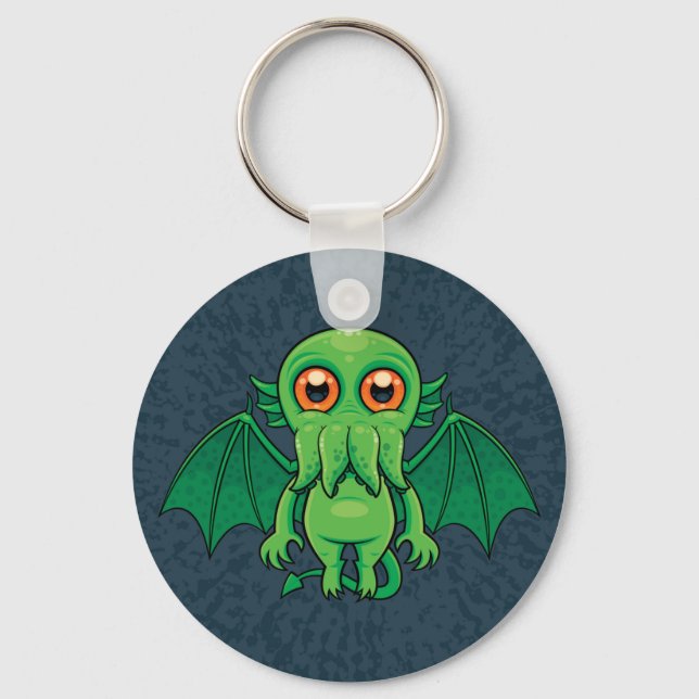 Llavero Monstruo de Cthulhu Verde (Anverso)