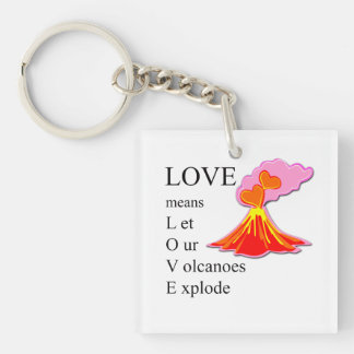 Llavero Monstruo de vidrio Volcano LOVE