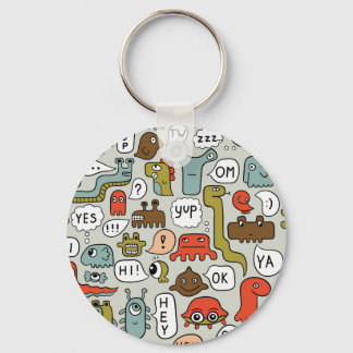 Llavero Monstruos de Personalizados amables: fondo sin inc