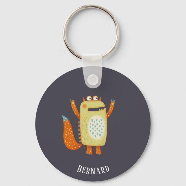 Llavero Monstruos divertidos personalizados (Anverso)