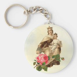 Llavero Mont Carmel Virgin Mary Jesus Brown Escapular Keyr