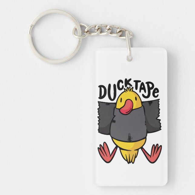 Llavero Montaje de pared de cinta de pato raro (Frente)