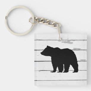Llavero Montaña de los Shiplap de la Silhouette del oso