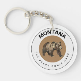 Llavero Montana Grizzly Bear Keychain acrílico