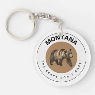 Llavero Montana Grizzly Bear Keychain acrílico