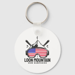 Llavero Montaña Loon New Hampshire Usa Esquí Esquí Retro