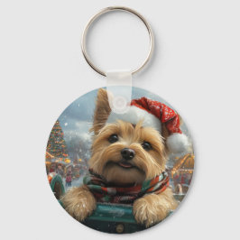 Llavero Montaña Rusa Perro Terrier Cairn Navidad