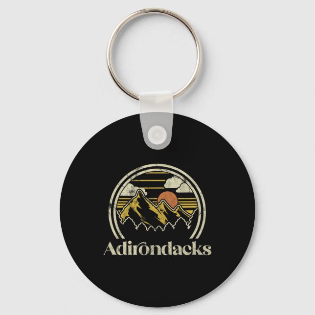 Llavero Montañas Adirondacks Nueva York Campamento de send (Anverso)
