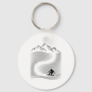 Llavero Montañas Alpinas Alpes Snowboard Penetrar en snowb