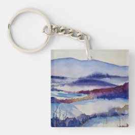 Llavero Montañas Blue Ridge y plantilla de fotografía fami