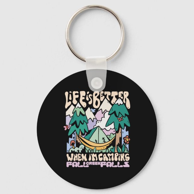 Llavero Montañas Cae Creek Cae Tennessee Camping Wild (Anverso)