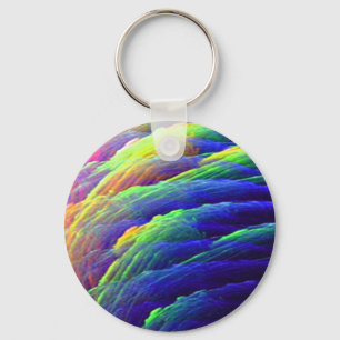 Llavero Montañas de plumas agudas arcoiris