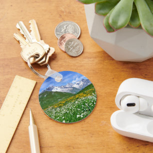 Llavero Montañas Primavera del Valle de los Alpes suizos