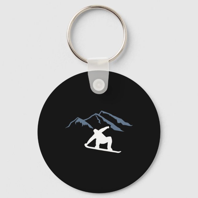 Llavero Montañas Snowboard (Anverso)