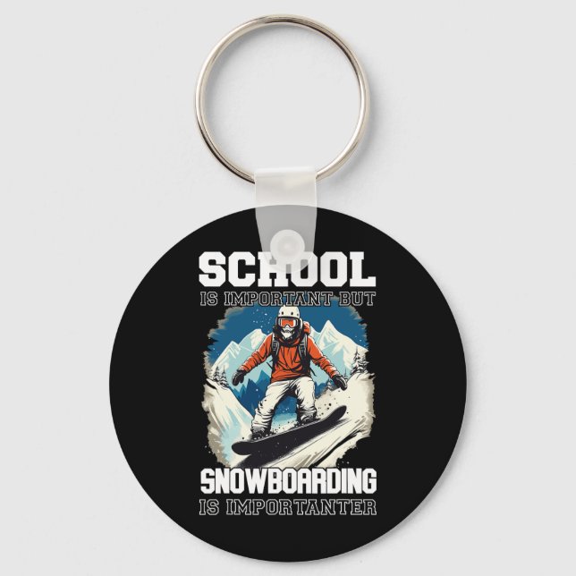 Llavero Montañas Snowboard Esquiar de nieve para las vacac (Anverso)