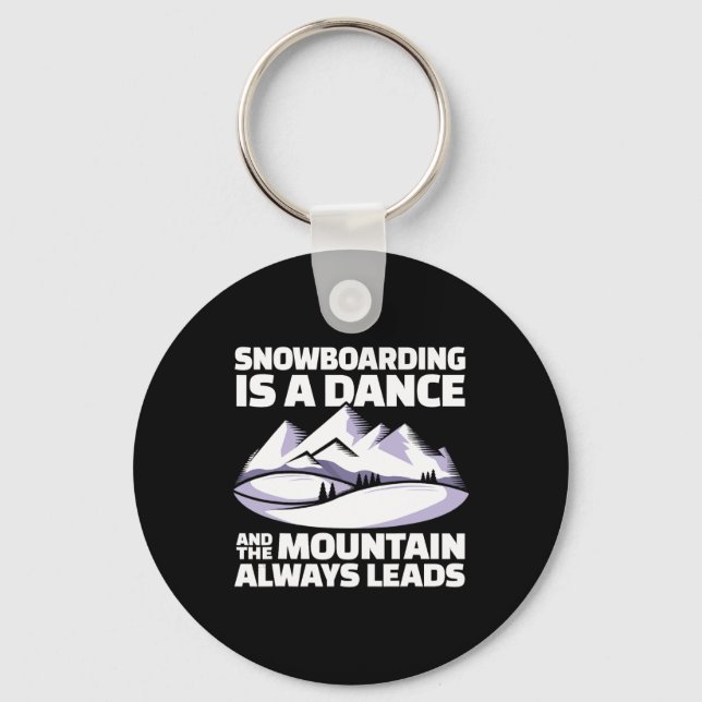 Llavero Montañas Snowboard - Snowboard (Anverso)