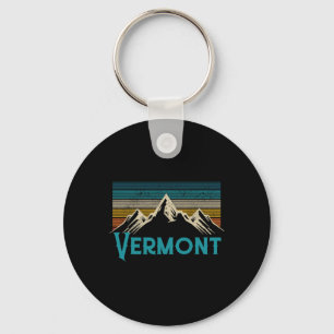 Llavero Montañas Vermont Vintage Retro Senderismo Souvenir