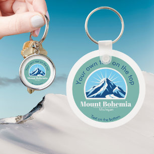 Llavero Monte Bohemia Michigan Azul de Navidad Montaña