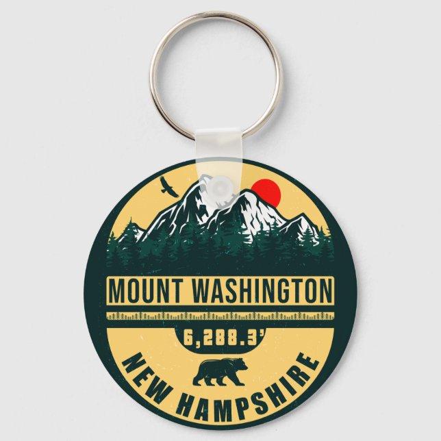 Llavero Monte Washington New Hampshire - Camping de sender (Anverso)