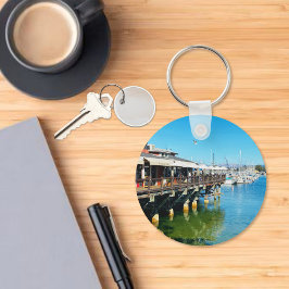 Llavero Monterey CA Wharf-Boats Souvenir