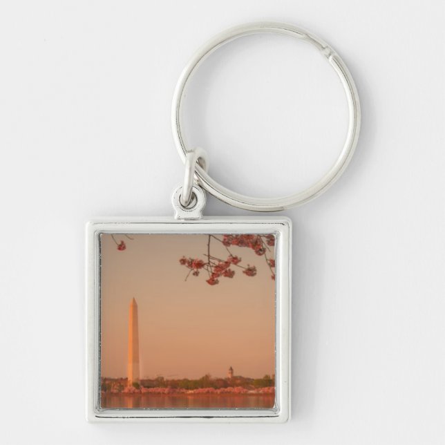 Llavero Monumento de Washington Sakura en la puesta del (Frente)