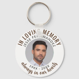 Llavero Monumento fotográfico blanco moderno en memoria am