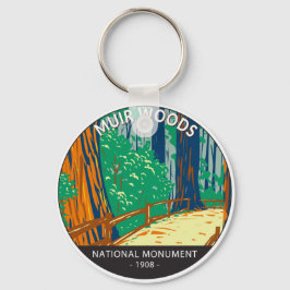 Llavero Monumento nacional Muir Woods California Vintage