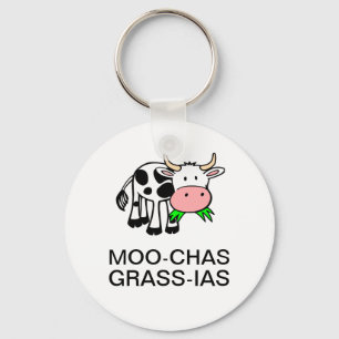 Llavero Moo-chas Grass-ias (muchas gracias) Ronda Keychain