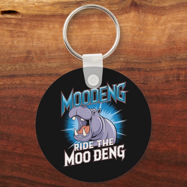 Llavero MOO DENG Hippo Ride El MOO DENG (Anverso)