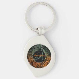 Llavero Moody Floral Monograma Shimmery Personalizado