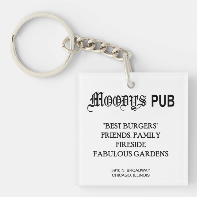 LLAVERO MOODY'S PUB, CHICAGO, IL (Frente)