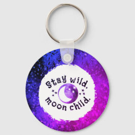 Llavero Moon Child Stay Wild Stars Monograma Fun Keychain