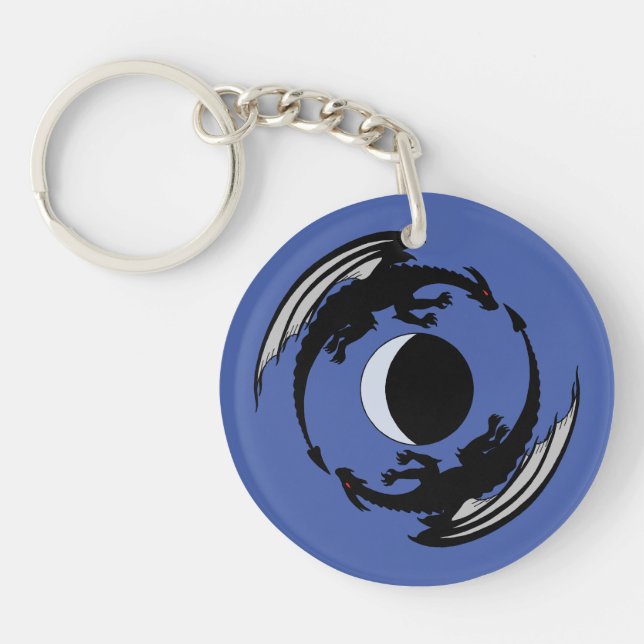Llavero Moon Dragons Fantasy Design Keychain (Frente)