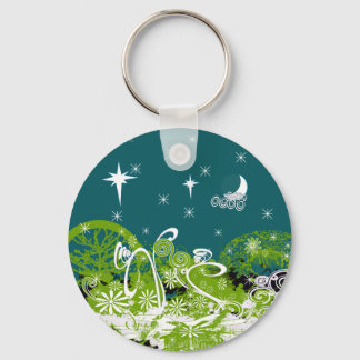 Llavero Moon Stars Swirl Paint Splat