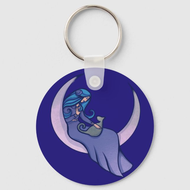 Llavero Moon Witch MoonChild Pagan Wicca (Anverso)