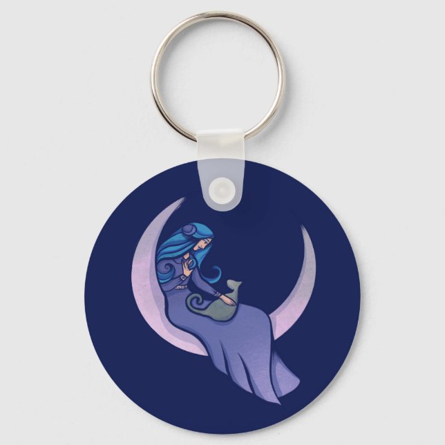 Llavero MoonChild, diosa de la luna pagana (Anverso)
