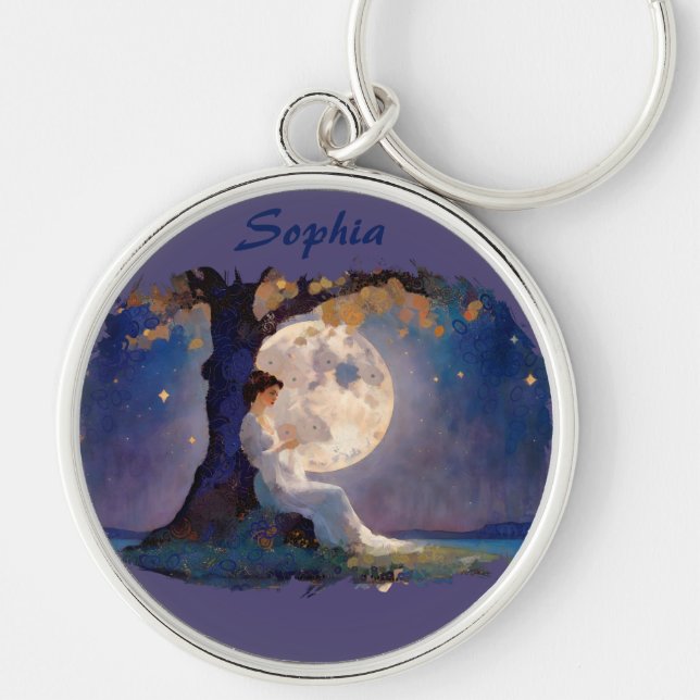 Llavero Moonlit Dreamer - Serene Night Sky (Frente)