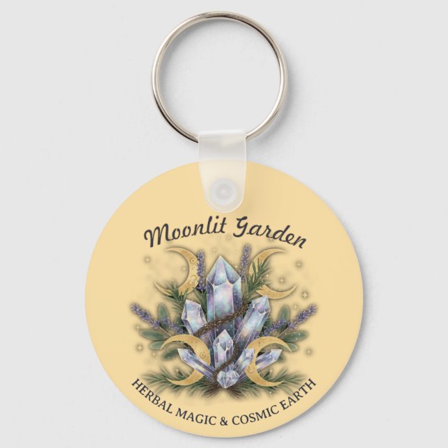 Llavero Moonlit Garden Crystal Bouquet • Herbal Magic (Anverso)