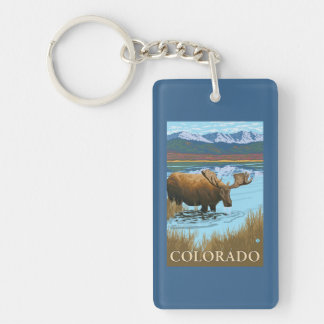 Llavero Moose bebiendo Colorado