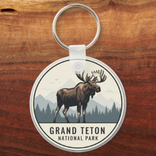 Llavero Moose en el Parque Nacional del Gran Tetón