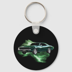 Llavero Mopar: Cargador Dodge '68 con rayo verde