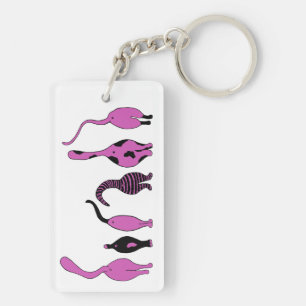 Llavero Morado de gatos