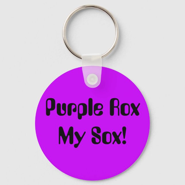 Llavero Morado Rox Mi Sox! (Anverso)