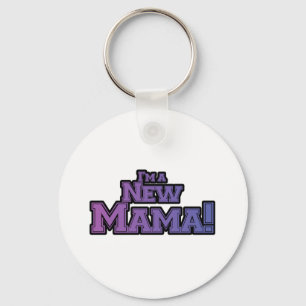 Llavero Morado Soy una nueva mamá camisetas y regalos